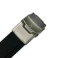 CTS FKM Rubber Strap-MDV106/107 Classic - Black w Polished Solid end Link- Steel Diver Buckle