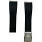 CTS FKM Rubber Strap-MDV106/107 Classic - Black w Polished Solid end Link- Steel Diver Buckle