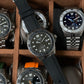 FKM Rubber Strap-MDV106/107 Classic - Black w Polished Solid end link - Steel Buckle