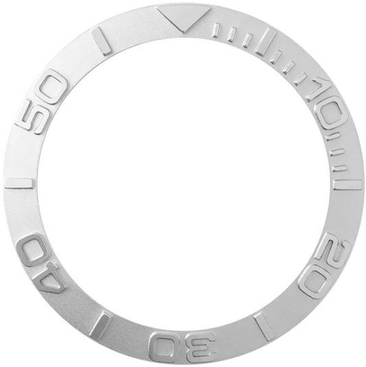 MDV106/107 Ceramic Bezel Insert: Yacht Master Silver